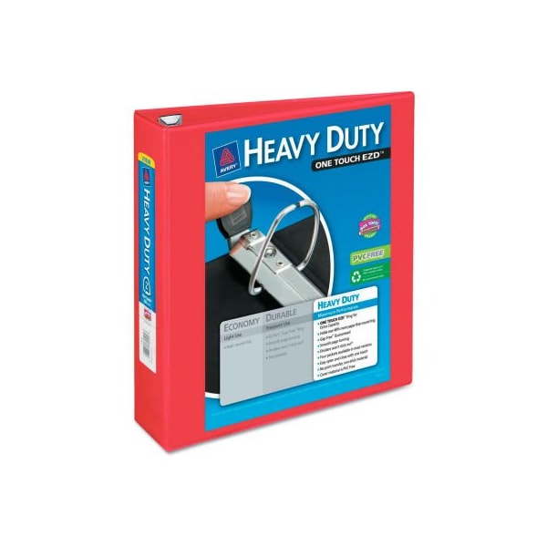 Avery Dennison Avery Heavy-Duty View Binder with One Touch EZD Rings, 2" Capacity, Red 79225 - main